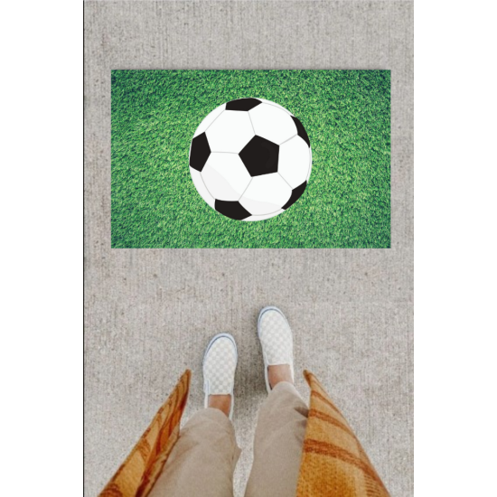 Kapı Önü Paspası Dekoratif Dijital Baskı Futbol Topu P-2346