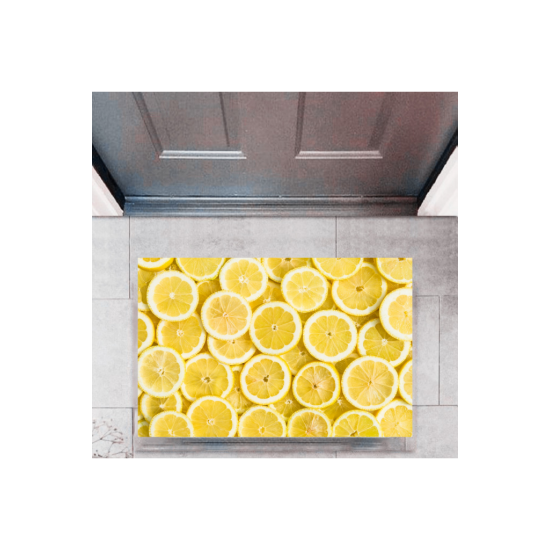 Kapı Önü Paspası Dekoratif Dijital Baskı Limon P-2327